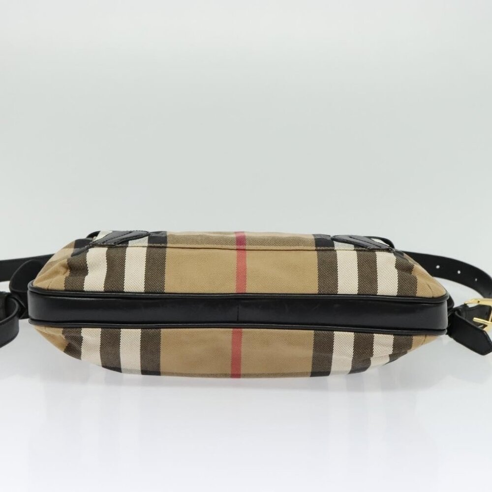 Authentic BURBERRY Nova Check Shoulder Bag Canvas Beige Gold - Picture 12 of 16